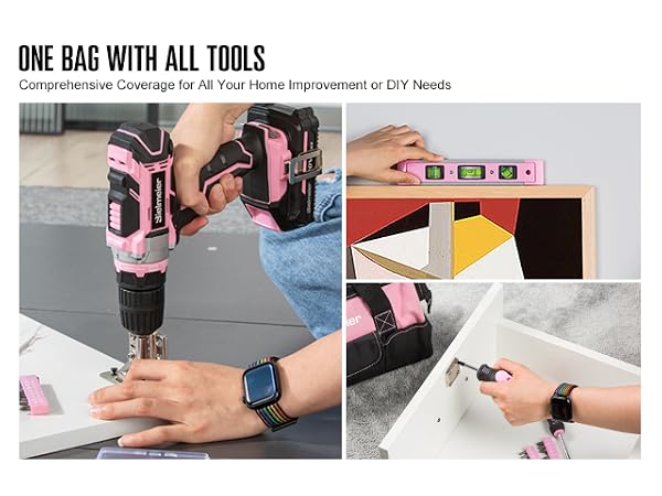 pink tool bag