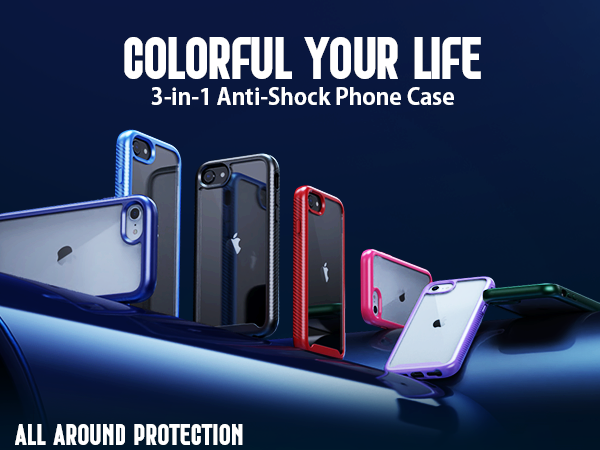 IDweel Armor Shockproof Case Build in Screen Protector 