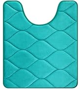 Colorxy Memory Foam U-Shaped Toilet Rugs, Ultra Soft &amp; Non-Slip Bathroom Rugs, Water Absorbent an...