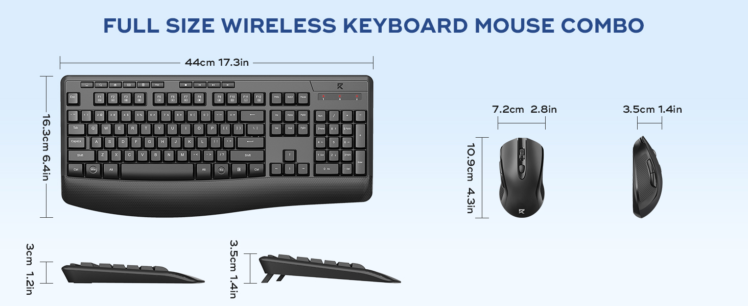 Full size Wireless Keyboard and mouse combo