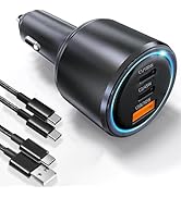 Bywulanda Upgrade 175W USB C Car Charger, PD3.1 100W&amp;PD3.0 45W Type C Adapter, 3 Port Mutiple QC5...