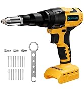 Cordless Rivet Nut Tool Kit Compatible with Dewalt 20V Battery(Tool Only),Brushless Cordless Rive...