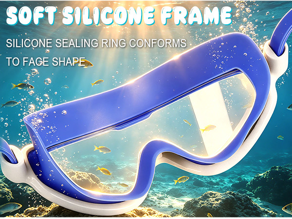 Swim Goggles 2 Pack Anti-Fog Wide View Swimming Goggles for kids 3-15 Youth Boys Girls
