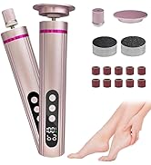 Ideal Swan 2 in 1 Electric Foot File Callus Remover, 9 Adjustable Speed Foot File with Sandpaper ...