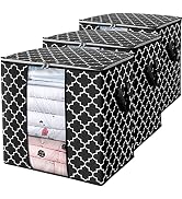 WISELIFE Storage Bags [3 Pack/100L] Large Blanket Clothes Organization and Storage Containers for...
