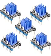 TEQStone TMC2209 Stepper Motor Driver with Heat Sink and Plug 5 Pack, for 3D Printing and CNC Pro...