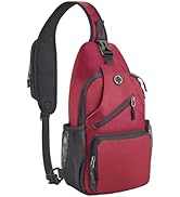 Javolto Crossbody Sling Bag for Women Men Sling Shoulder Backpack Chest Bag Travel Hiking Daypack