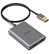 fairikabe USB 3.0 to Dual HDMI Adapter 4K 30Hz, USB to HDMI Adapters for 2 Monitors/TV, USB A to ...