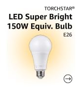 TORCHSTAR 2-Pack A21 LED Light Bulbs Dimmable Super Bright Light Bulb 5000K | 2550LM, 150W Equiva...