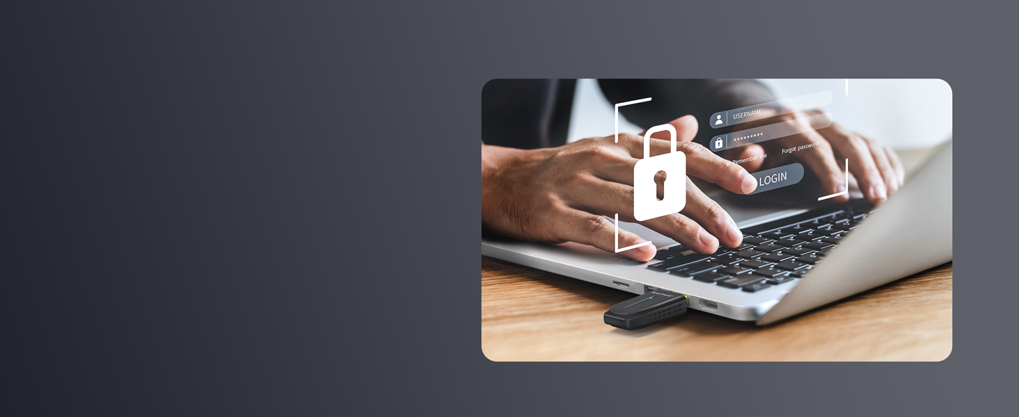 Secure WiFi Connection with BrosTrend USB WiFi Adapter Featuring WPA3 Encryption