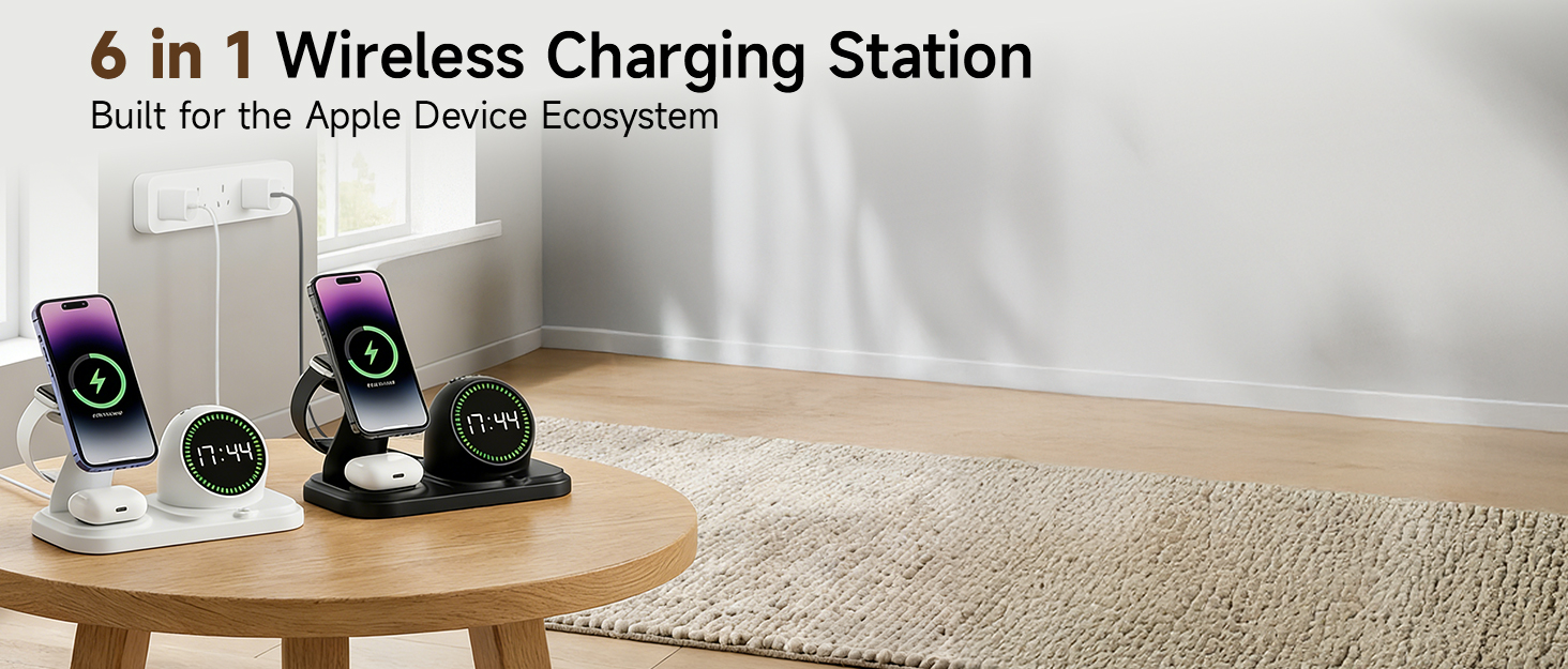 Apple charging station phone stand