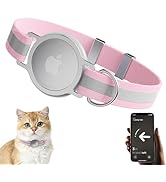 AirTag Cat Collar, Ultra Elastic Cat Tracker Collar with Apple Air Tag Holder, [Lightweight &amp; Scr...
