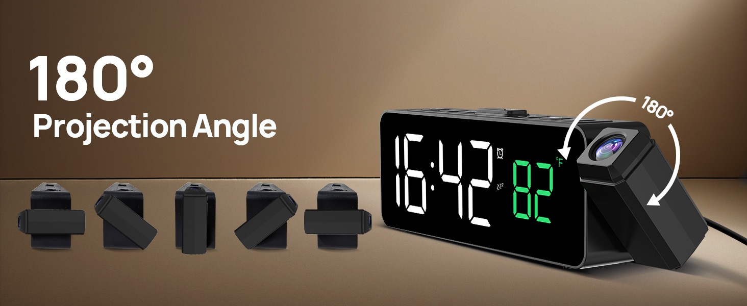 clock with 180° rotate projector