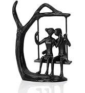 ysnn Anniversary Wedding Gifts for Couple/Her,Romantic Handcrafted Swing Couple Figurine, Cast Ir...