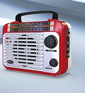 AM/FM/SW1-2 Radio Shortwave Transistor Radio AC or Battery Operated with Best Reception Big Speak...