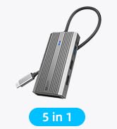 5 in 1 USB C HUB