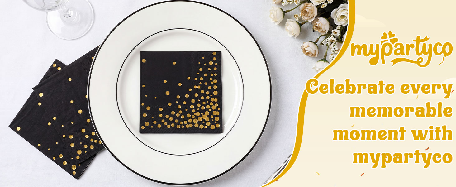 gold napkins