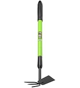 Garden Hoe - Telescoping 27-39 Inch Dual Head Weeder &amp; Cultivator with Adjustable Handle, Lightwe...