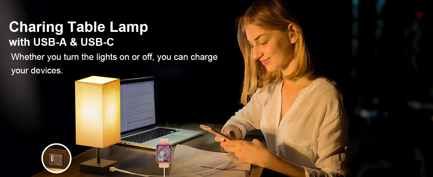 bedside lamp usb charger