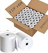 2 1/4'' x 85' Thermal Receipt Paper 50 Rolls, PAPRMA POS Paper Cash Register Paper Rolls, Thermal...