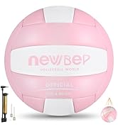 NewBEP Volleyball Official Size 5, Soft Beach Volleyball for Outdoor/Indoor Play/Beach Game/Gym T...