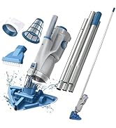 KOKIDO Cordless Pool Vacuum with Pole, Dual Filter, Strong Suction &amp; Deep Cleaning, 2 Interchange...