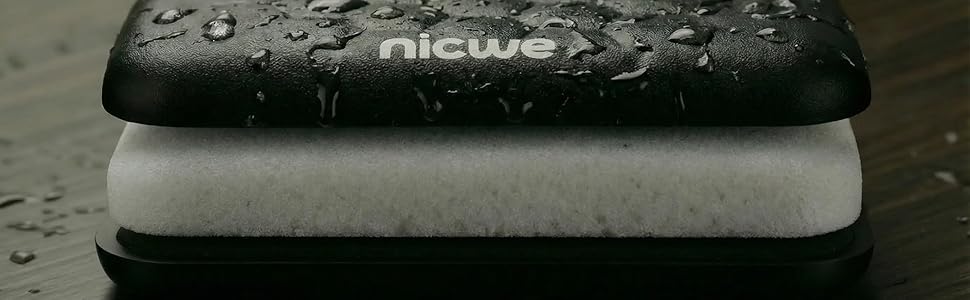 Nicwe memory foam wrist rest internal layers high-density foam padding and sweat-resistant surface