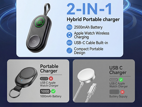 2-IN-1 Hybrid Portable charger