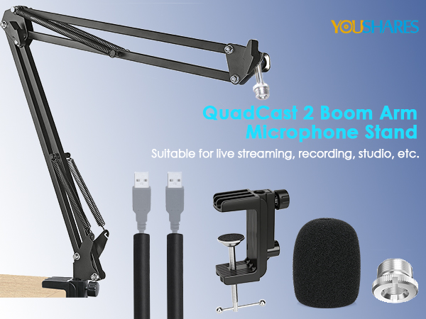 Boom Arm Stand for HyperX SoloCast Adjustable Scissor Mic Stand HyperX SoloCast Microphone 