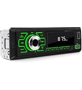 Single Din Car Stereo Dual Bluetooth 5.1 FM Radio Car MP3 Player with APP Car Locator, USB Fast C...
