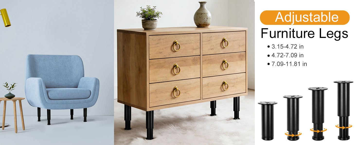 Adjustable furniture legs
