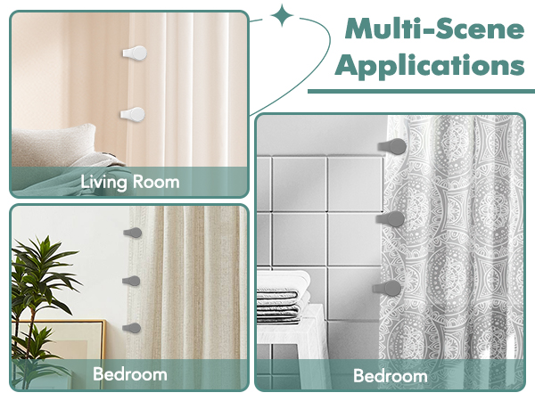 Silicone Magnetic Shower Curtain Clips