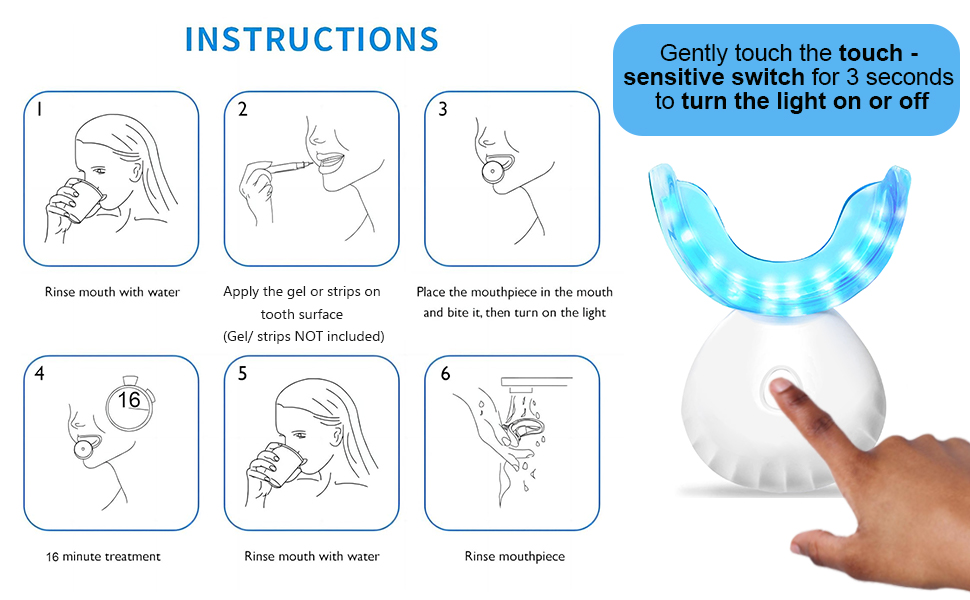 how to use teeth whitening accelerate light 