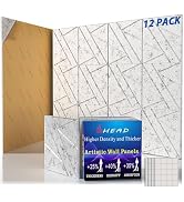 12 Pack Self-Adhesive Soundproof Wall Panels, 12 x 12 x 0.47 In Sound Proof Foam Panels for Walls...
