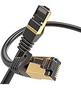 Cat 8 Ethernet Cable (6FT-50FT) 26AWG Ethernet Cable - 2000MHz, Gold Plated RJ45. Heavy Duty, Wea...
