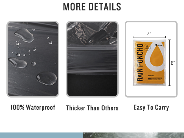 packable rain poncho for adults