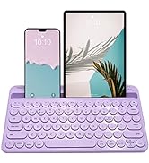 Macally Small Bluetooth Keyboard for Tablet and Phone - Universal Multi Device Compatibility - Re...