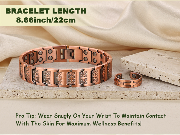 copper bracelet + copper ring