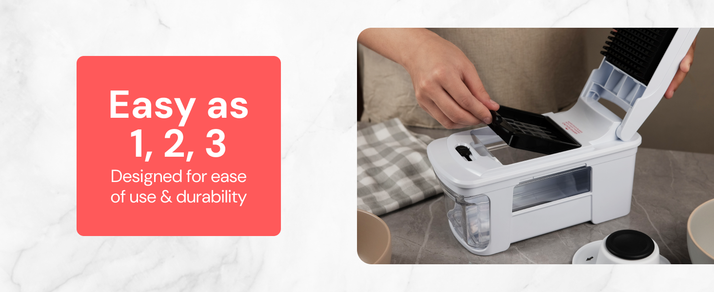 Fullstar 8 in 1 Chopper and Mandoline Slicer is easy to use and durable
