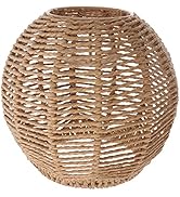 Cabilock Woven Pendant Lamp Shade Vintage Rattan Weave Chandelier Lampshade Light Cover for Livin...