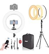 Emart 18-inch Ring Light with Stand, Big Adjustable 3200-5500K LED Lights Ring with Ultra-wide Li...