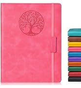 Biuwory Lined Journal Notebook for Women Men,256 Pages B5 Large Hardcover Leather Journals for Wr...