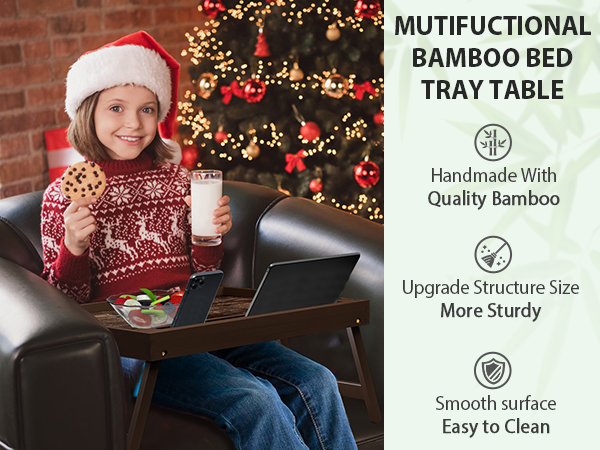 bamboo bed tray table