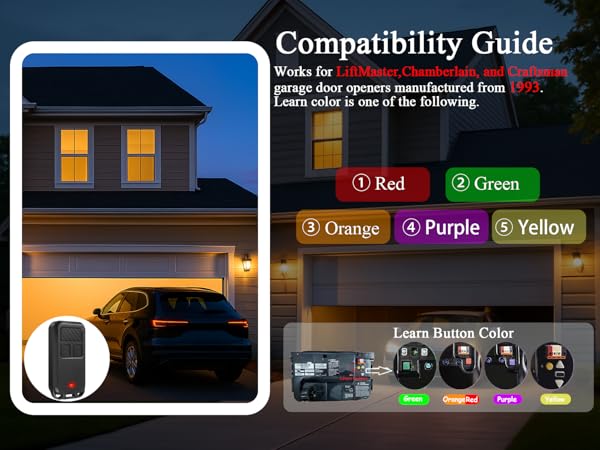 Compatible with LiftMaster, Chamberlain &amp; Craftsman Models After 1993