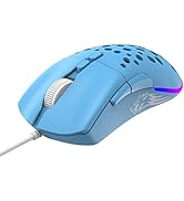 Mini Ultralight Gaming Mouse RGB LED Backlit Gaming Mice with Weight Tuning Interchangeable Backw...