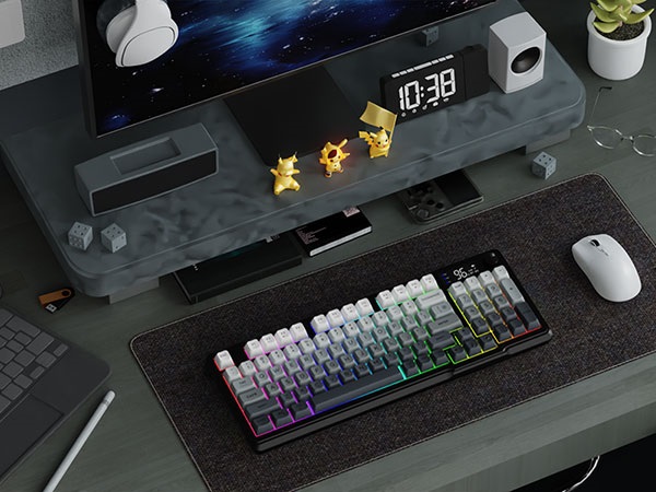 FREEWOLF M96 Wireless Gaming Keyboard Creamy Membrane with Rainbow Backlight