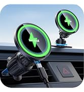 Lamicall 15W for MagSafe Car Mount Charger - [20X Strong Magnets] Wireless Car Phone Holder Charg...
