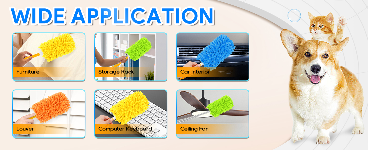 KEEPOW Reusable Duster Refill Compatible with Swiffer Duster Refill