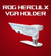 ASUS ROG Herculx Graphics Card Holder White Edition (Tool-Free Design, Included Spirit Level, Sol...