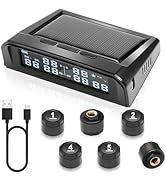 Tire Pressure Monitoring System, TPMS Wireless System with 6 Tire External Sensors &amp; 6 Alarm Mode...